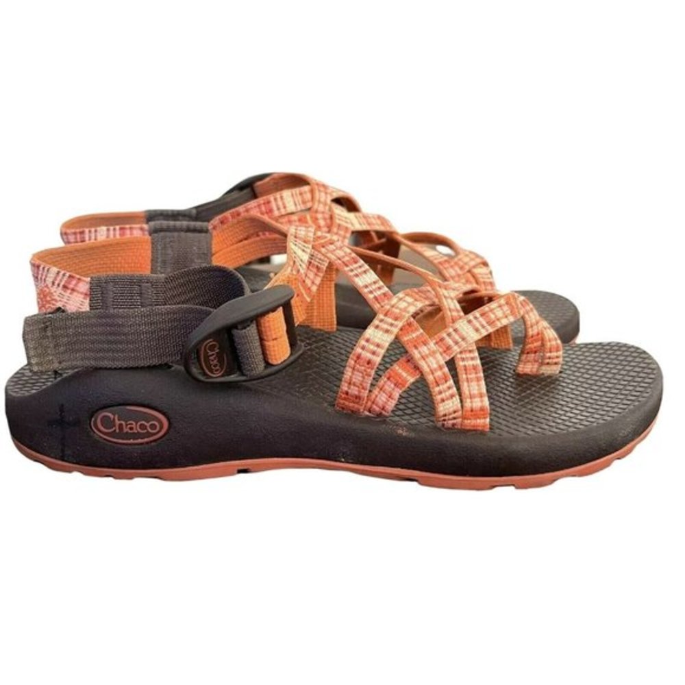 Chaco Womens Classic Zx2 Athletic Sandals Double Strapped Size 7.5 Patched Amber